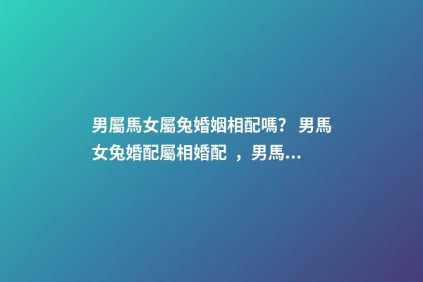 男屬馬女屬兔婚姻相配嗎？ 男馬女兔婚配屬相婚配，男馬女兔婚配如何